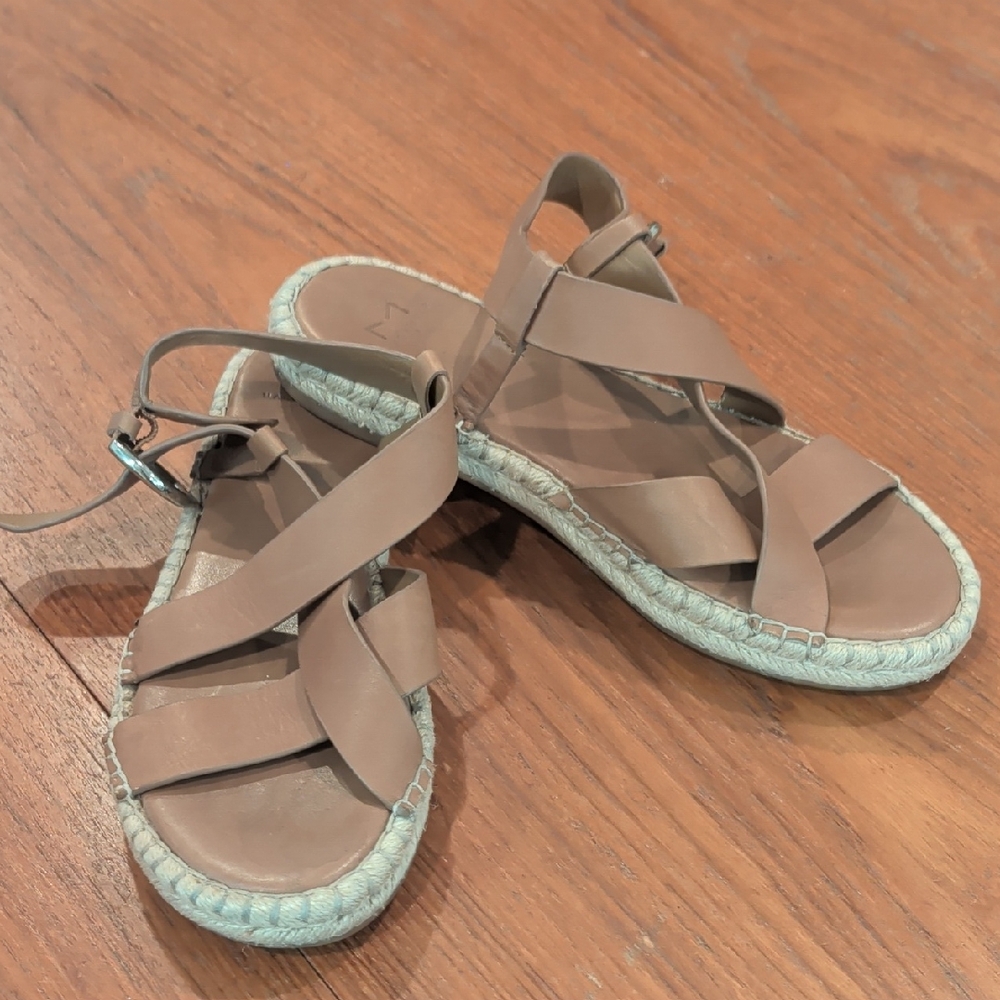 Marc Fisher Talia Brown Leather Sandals US 8